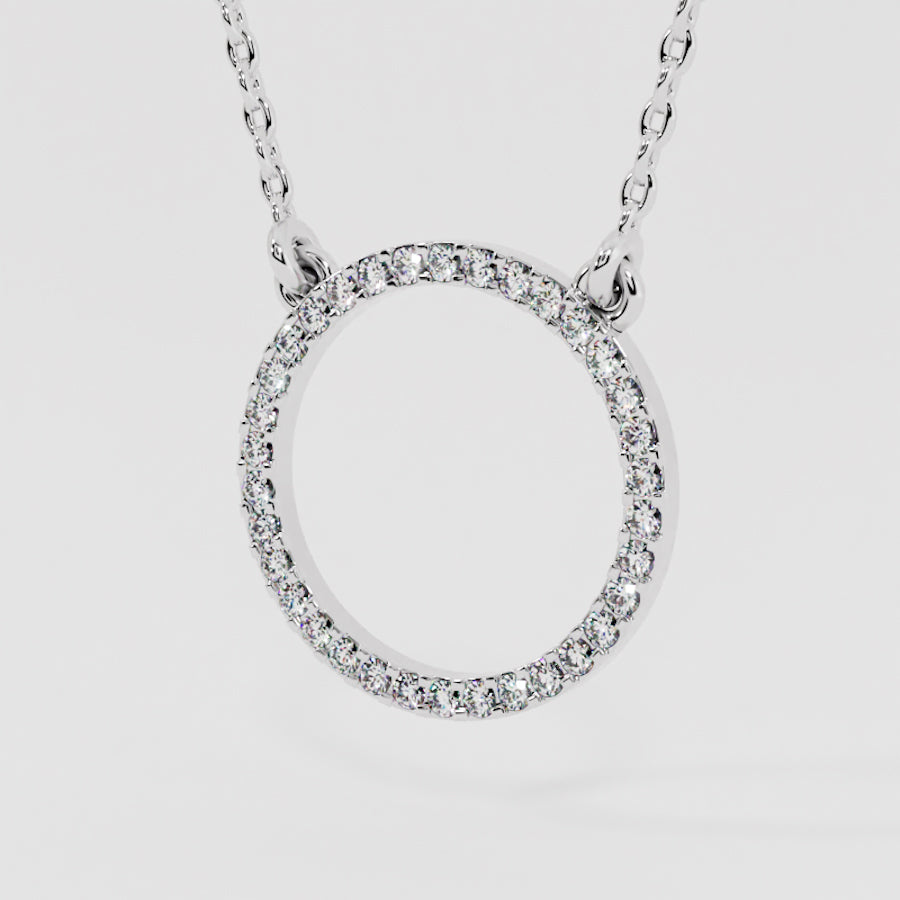 14K Diamond Necklace 022342