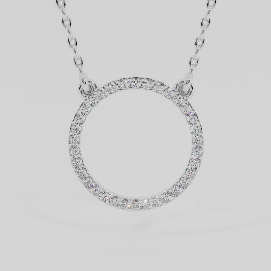 14K Diamond Necklace 022342